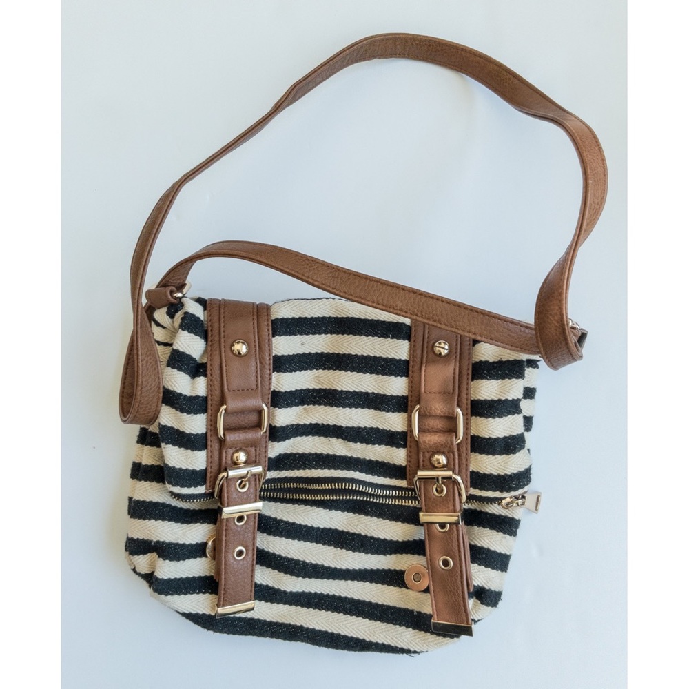 Call it Spring Black & White Striped Purse